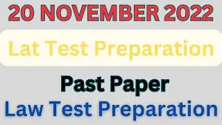 LAW ADMISSION TEST LAT PAST PAPERS 20 NOVEMBER 2022 MCQs Lat  Test Preparation #Officialayazahmed