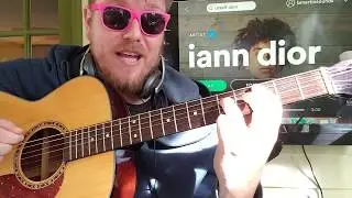 How To Play urself Iann Dior POORSTACY // guitar lesson beginner tutorial easy fingerstyle chords