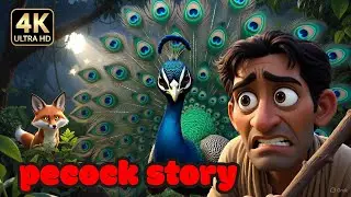 Farmer & Peacock Story 🦚 | Fox Attack Emotional Cartoon Story|Chota jungle vlog 
