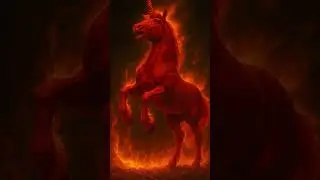 &ldquo;Crimson Unicorn in Fiery Inferno | Mythic Power Awakens&rdquo; |#shorts