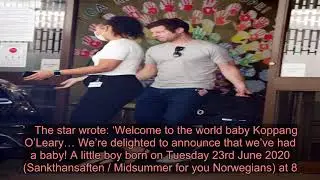 Dermot O&rsquo;Leary is a doting new dad as he leaves hospital with wife Dee Koppang after welcoming son