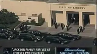 Jackson Family Arrives At Forest Lawn Cemetery