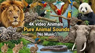 4K Video Animals | Pure Animal Sounds (No Music)