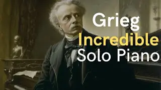 Grieg - The Incredible Solo Piano & AI art | Study, working, background
