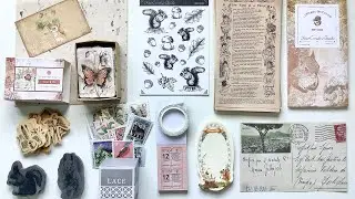 Your Creative Studio unboxing - August vintage junk journal supplies