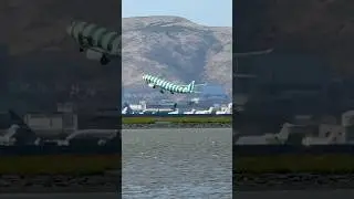 Condor (Green Island Livery) Airbus A330-900 Takeoff from SFO for Frankfurt (FRA)