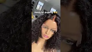 Short curls 5&times;5 closure 12in #wigsfactory #fypシ #perruque #curlyhair #mhairline