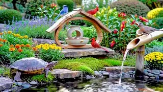 🔴4K Winter Zen Garden Ambience with Birds & Snow &ndash; Cozy Christmas Relaxation, Cat TV