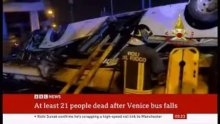 Venice bus crash: Victims still unidentified almost 24 hours on & update (Italy) 5/Oct/2023