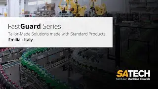 Machine Fencing Applications on a bottling line: Satech FastGuard