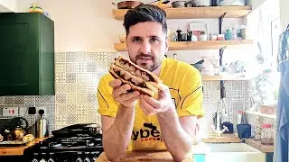 Derby v Southampton. Steak sandwich. Bovril mayo.