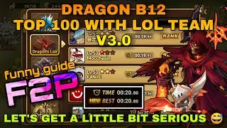 DB12 / DRAGON B12 LOL SPEED TEAM TOP 100 WITH SATH SUMMONERS WAR / SW