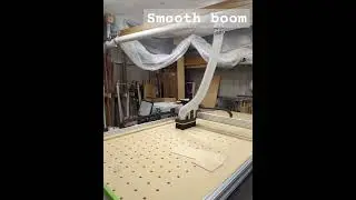 CNC dust boot and boom arm