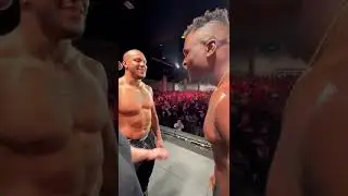 Francis Ngannou vs Ciryl gane Intense face-off #shorts  #ufc #ufc270