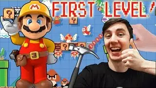 Building My First Level! | Super Mario Maker | First Look!