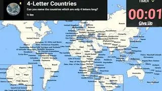 Can a Geography Nerd Name ALL 4 Letter Countries?
