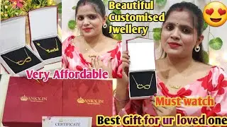 Personalised Name Necklace Pendant/Ankx Jewellery Haul Review/Online Gift Ideas India/Leelu's Trends