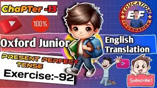 exercise 92 | junior english translation | Exercise 92 how to translate hindi to english\ Aatish Sir