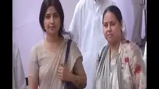 Presidential Election 2017: Samajwadi Party's Dimple Yadav with RJD's Misa Bharti at the P