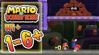 Mario vs Donkey Kong - Level 1-6+ - All Presents (Gifts) W1+ - Mario Toy Factory Plus