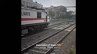 overtake of wap 7😍 #youtube #railway #trending #viral #ytshorts #indian #indianrailway #overtake