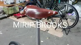 Sadel dan Hand Grip GYES kulit asli mirip BROOKS ⭐⭐⭐⭐⭐