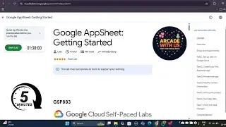 Google AppSheet: Getting Started(GSP883)