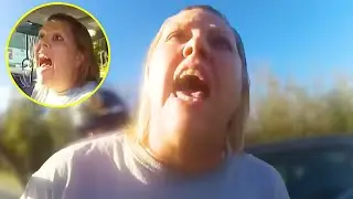 Entitled Karen HUMBLED By Cop After Speeding! | Karen Policy Body Cam