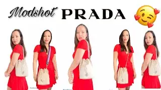 What's in my Prada Nylon Pouch + Modshot + How i Turn into Crossbody Bag