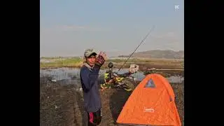 Camping chill chill and fishing ⛺️⛺️🏔️🏔️🌄🌄🎣🎣🎣🎣#បបក់ត្រីធម្មជាតិ #fishing #camping #cambodia 