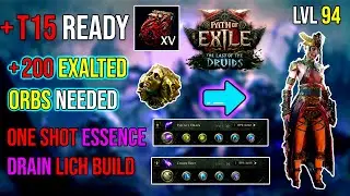 (0.4) ED + Contagion (LVL 94//200 Exalts) Lich Endgame Build Guide (T15 ready) // Path of Exile 2 //