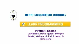 Python Programming Course- Lesson1: Variables & Data Types