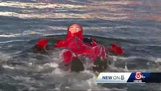 Reporter experiences how Coast Guard does cold water training
