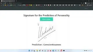 Signature base Personality Detection CNN Train Flask in Python Projects