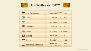 Herbstferien 2022