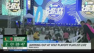 College football fans rock out on Miami Beach at AT&T Playoff Playlist LIVE! ahead of CFP title game