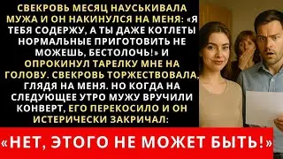 Свекровь месяц науськивала мужа и он накинулся на меня: «Я тебя содержу, а ты даже котлеты не можешь