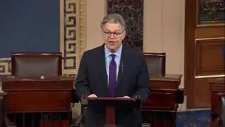 Al Franken brings up President Trump, Roy Moore in resignation announcement