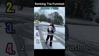 Ranking The Funniest Snow Fails,⛄ #shorts #funny #ranking