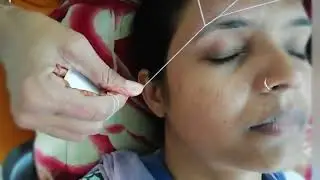 Light eyebrow/Eyebrow shaping / threading  tutorial for beginner