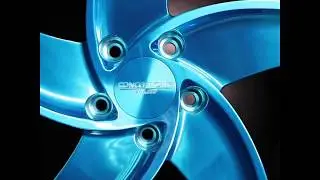 CF-001s // 2 piece // Step Lip Concave // Blue and Black // Conceptonewheels