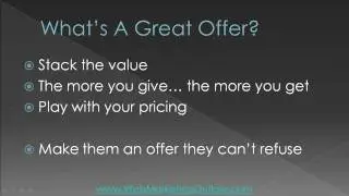 Crafting irresistible offers
