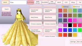 MiO Aida New princess Ball Gown yellow 💛✨🎀(EasyTutorial)#ballgown#viralvideo#sakuraschoolsimulator 