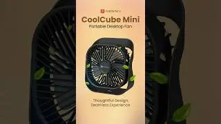 Portronics CoolCube Mini Fan | Rechargeable Desktop + Wall Fan | 360&deg; Rotation & Silent Cooling