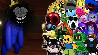 FNF Doors Vs Rainbow Friends (Roblox) But Different Characters Sing It 🎵 FNF Mod x Poppy Playtime