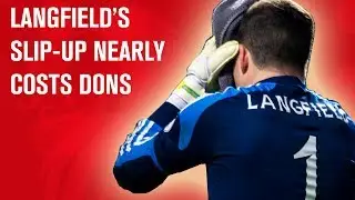 Football blooper! Langfield gets lucky!