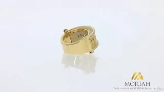 Judaica Stores In NYC Diamond Ring With The Jerusalem Stone Moriah Jewelry Collection