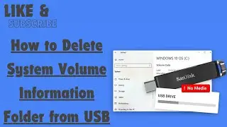 Как удалить папку с информацией о системном томе с USB-накопителя