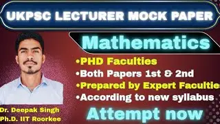 UKPSC Lecturer Exam Paper free Mock tests Attempt Now 