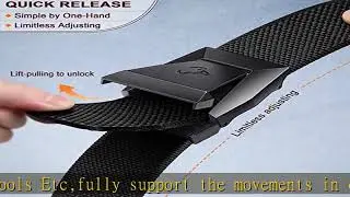 BULLIANT Tactical Belt for Men, Military Hiking Rigger Nylon Web Work Belt 1.5